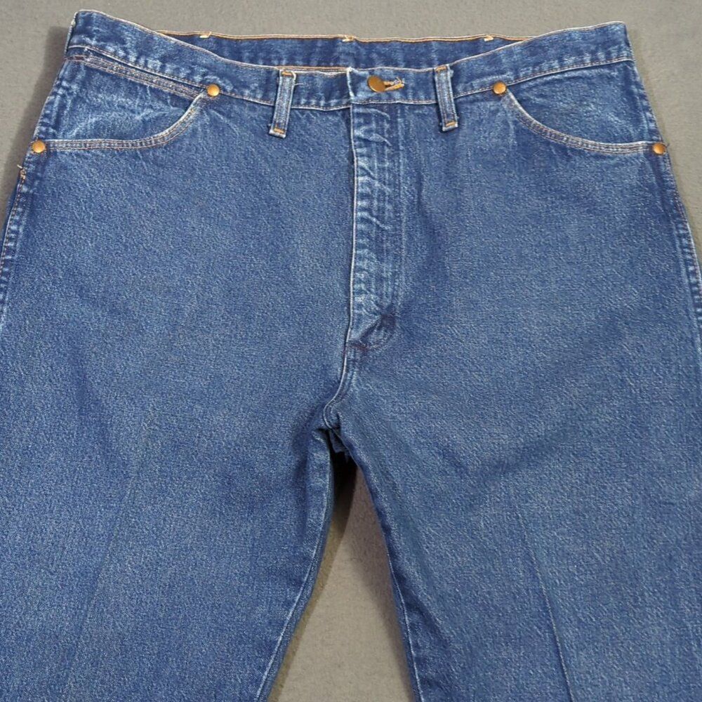 Wrangler VTG Jeans Men's 40x34 Fits 38x30 Blue 13MWZ Cowboy Cut Western USA Made - Picture 6 of 12